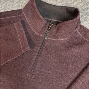 Joseph‎ Abboud Maroon Zip-Up Sweater